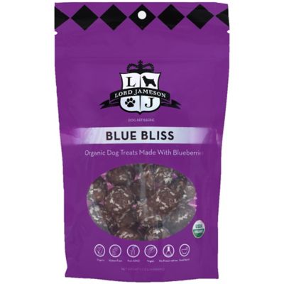 Lord Jameson Blue Bliss Organic Dog Treats, Organic Dog Treats Made with Real Blueberries, 6 oz. Bag