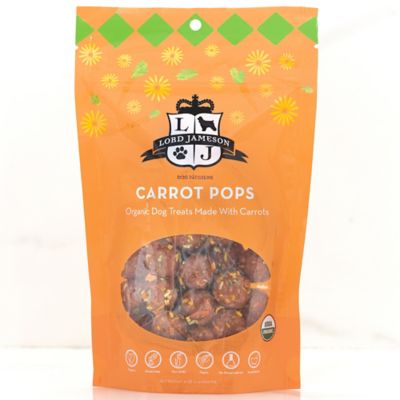 Lord Jameson Carrot Pops 6 oz - Dog Patisserie Treats, Organic Soft & Chewy No-Bake Bites