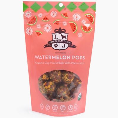 Lord Jameson Watermelon Pops Organic Dog Treats, Organic Dog Treats Made with Real Watermelon, 6 oz. Bag