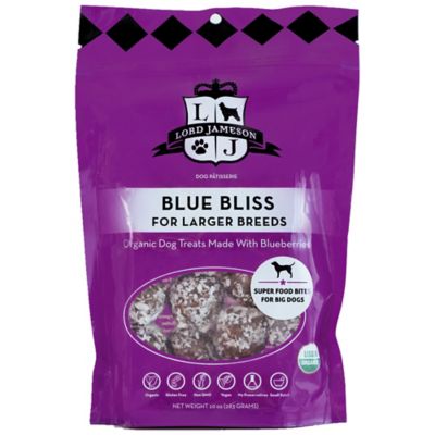 Lord Jameson Large Breed Blue Bliss 10 oz - Dog Treats, Organic, Soft & Chewy No-Bake Superfood Bites