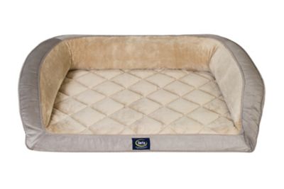 Serta Quilted Couch Bolster Pet Bed