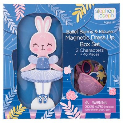 Stephen Joseph Magnetic Dress Up Doll Bunny and Mouse, SJ123315