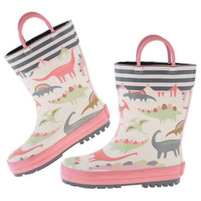 Stephen Joseph Rain Boots Pink Dino