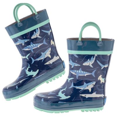 Stephen Joseph Rain Boots Navy Shark