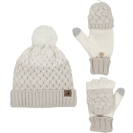 Bearpaw Women's Hat/Gloves, 2 pk.