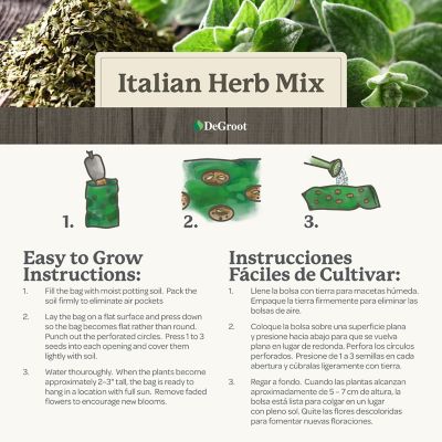 Image showing  Bag O' Blooms Saddle Bag, Italian Herb Mix, 4 pk.