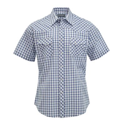 Wrangler Men's Wrancher Plaid Short-Sleeve Button-Down Shirt