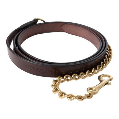 Image showing  Leather Brass Lead Chain, Brown, 6 ft.