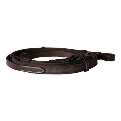 Image showing  Double Layer Web Grip Reins, Brown, Full
