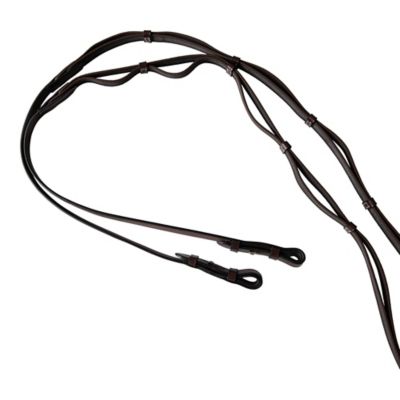 Image showing  Double Layer Web Grip Reins, Brown, Full