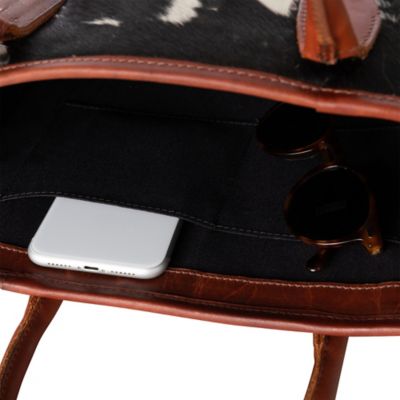 Image showing 5 th Huntley Equestrian Hair On Hide Cow Leather Crossbody Bag