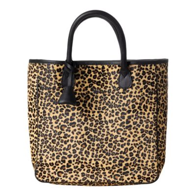 Huntley Equestrian Leopard Hair On Hide Tote Handbag