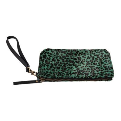 Image showing  Turquoise Leopard Hair on Hide Wristlet
