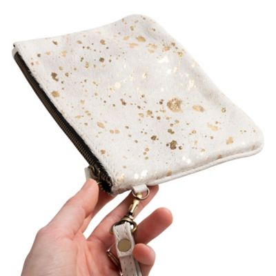 Image showing  Golden Foil Hair On Hide Wristlet