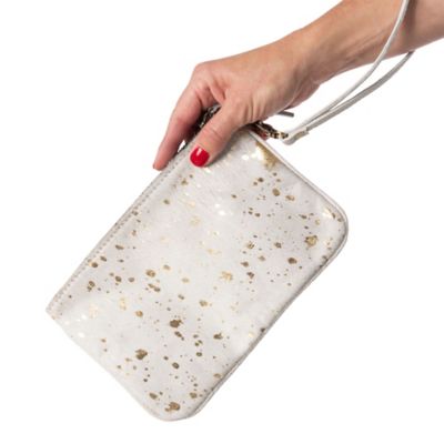 Image showing  Golden Foil Hair On Hide Wristlet