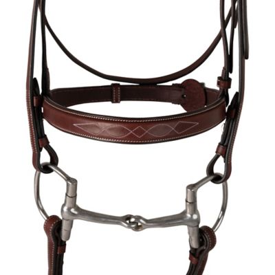 Image showing  Fancy Stitched Full Schooling Bridle, Brown