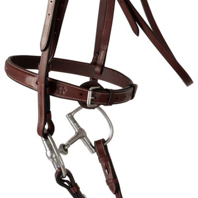Image showing  Fancy Stitched Schooling Bridle, Brown, Medium
