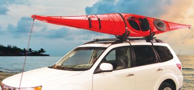 Image showing  75 lb. Capacity EcoRack Side Loading J-Rack Kayak Carrier with Tie-Downs and Fixed Arms
