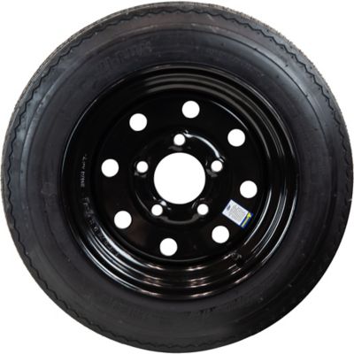 Image showing  4.80-12 4-Ply 5-Hole Black Modular Wheel Trailer Tire Assembly, Load Range B