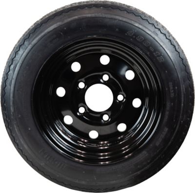 Image showing  4.80-12 4-Ply 5-Hole Black Modular Wheel Trailer Tire Assembly, Load Range B