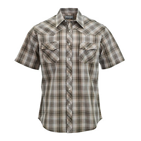 Wrangler Wrancher Men's Short Sleeve Plaid Shirt