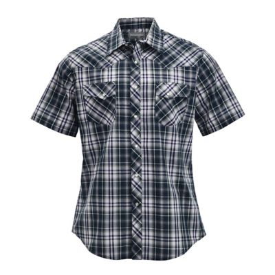 Wrangler Men's Wrancher Plaid Short-Sleeve Button-Down Shirt