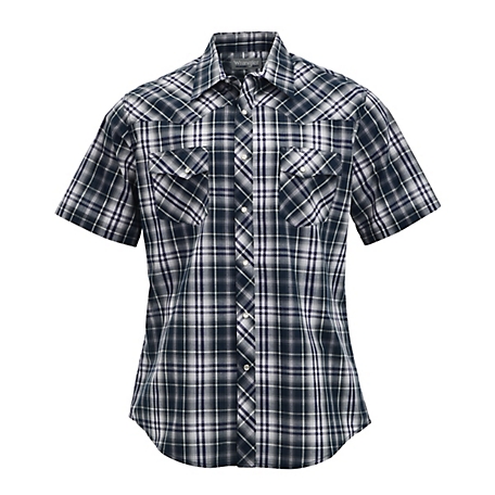 Wrangler Wrancher Men's Short Sleeve Plaid Shirt