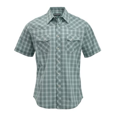 Wrangler Men's Wrancher Plaid Short-Sleeve Button-Down Shirt