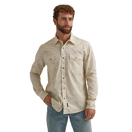Wrangler Men's Retro Premium Long Sleeve Western Snap Shirt