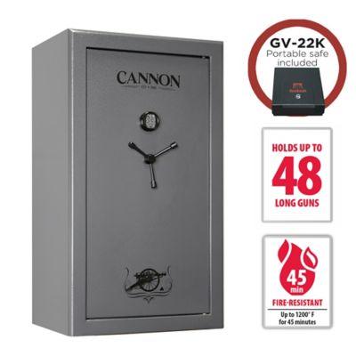 Cannon 48 Long Gun, E-Lock, 45 Min. Fire Rating, Gun Safe with Portable Safe Included