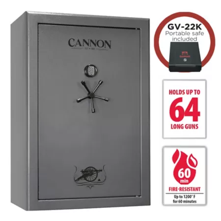 Canon 64 Long Gun 22.1 cu Electronic/Key Pistol Safe with Personal Safe Included 60 min Fire classification Gun Safes