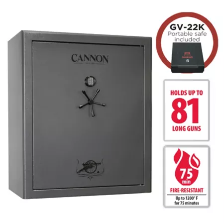 Canon 81 Long Gun 31.51 cu Electronic Lock Gun Safe with Portable Safe Included 75 Min Fire classification Gun Safes