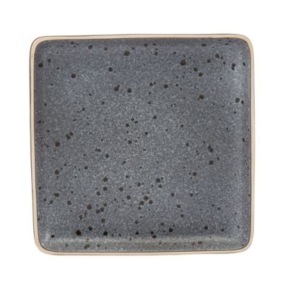 Image showing 7 th Tabletops Gallery Madison Square Dinnerware Set, Speckled Grey, 12 pc.