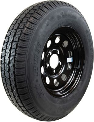 Hi-Run Trailer Tire Assembly, ST205/75D14, 5-Hole Black Modular Wheel, Load Range C, 6 ply, ASB1210