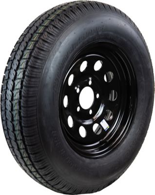 Hi-Run Trailer Tire Assembly, ST205/75D15, 5-Hole Black Modular Wheel, Load Range C, 6 ply, ASB1146