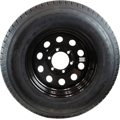 Image showing 5 th Hi-Run ST225/75D15 8-Ply 6-Hole Black Modular Wheel Trailer Tire Assembly, Load Range D