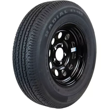 Hi-Run ST205/75R14 Black Modular Trailer Tire Set 8 Ply 5 Hole Load Range D Tire & Wheel Combos