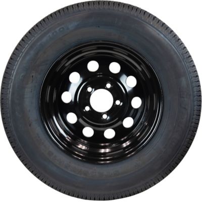 Image showing  ST205/75R15 8-Ply 5-Hole Black Modular Wheel Trailer Tire Assembly, Load Range D