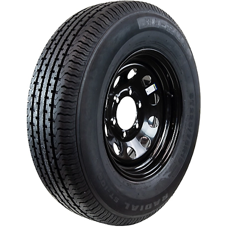 Hi-Run Trailer Tire Assembly, ST225/75R15, 6-Hole Black Modular Wheel, Load Range E, 10 ply., ASR2120