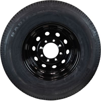 Image showing  ST235/80R16 10PR 8-Hole Black Modular Wheel Trailer Tire Assembly, Load Range E