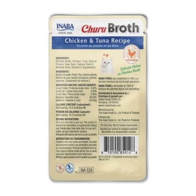 Image showing  Churu Chicken and Tuna Broth Pouch Cat Treat