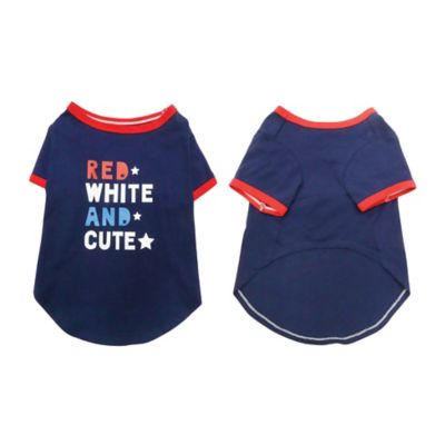 Image showing  Red White and Cute Pet T-shirt