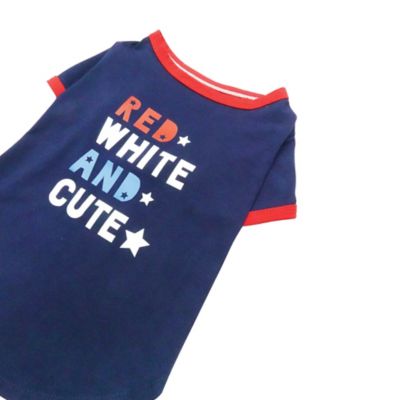 Image showing  Red White and Cute Pet T-shirt