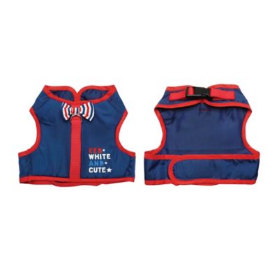 Image showing  Red White and Cute Dog Harness