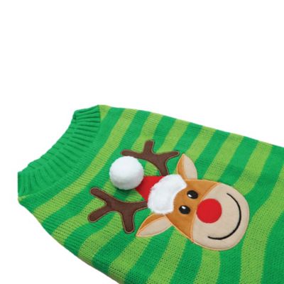Image showing 1 th Best Furry Friends Reindeer Pet Sweater