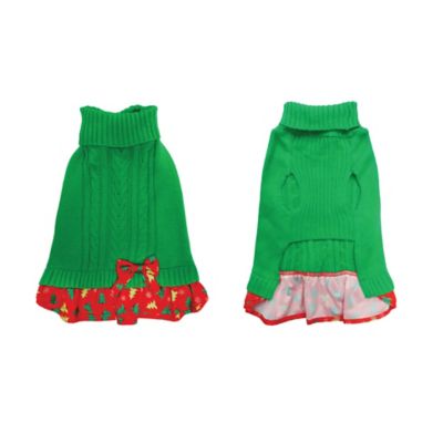 Best Furry Friends Holiday Tree Pet Sweater Dress