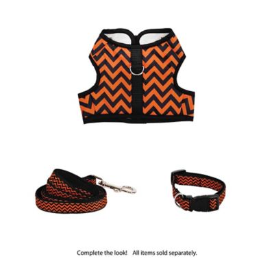 Image showing  Chevron Dog Harness, Orange/Black