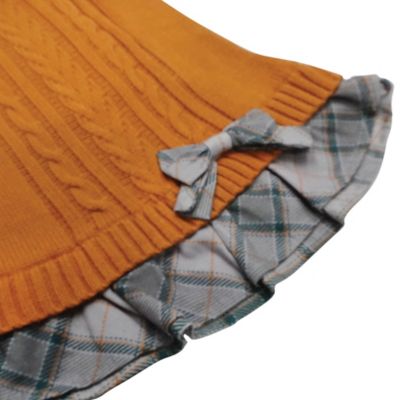 Image showing  Harvest Plaid Pet Sweater Dress