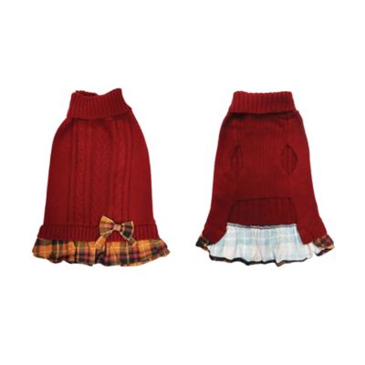 Image showing  Cider Plaid Pet Sweater Dress