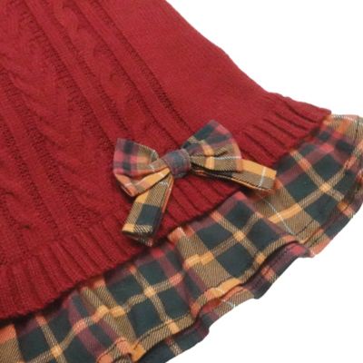 Image showing  Cider Plaid Pet Sweater Dress
